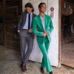 Flare Cropped 5-Pocket Jean In Apple Stretch Velveteen -Chicorya Sales M F23 CATALOG DROP 2 PDP 1