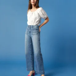 Column Patch Pocket Jean In 7-Year Indigo Stretch Denim -Chicorya Sales Page 51 D1