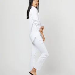 Boyfriend Shirt In White Poplin 12 Boyfriend Shirt In White Poplin -Chicorya Sales S11712 547