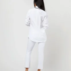 Boyfriend Shirt In White Poplin 13 Boyfriend Shirt In White Poplin -Chicorya Sales S11712 558