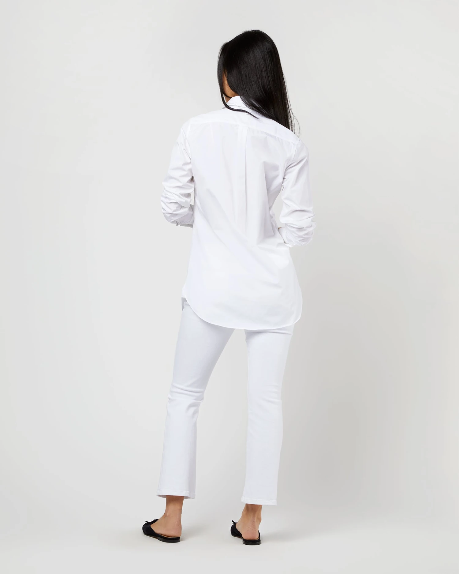 Boyfriend Shirt In White Poplin 7 Boyfriend Shirt In White Poplin - Image 5