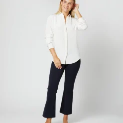 Icon Blouse In Ivory Silk Crepe De Chine 18 Icon Blouse In Ivory Silk Crepe De Chine -Chicorya Sales S17146 424