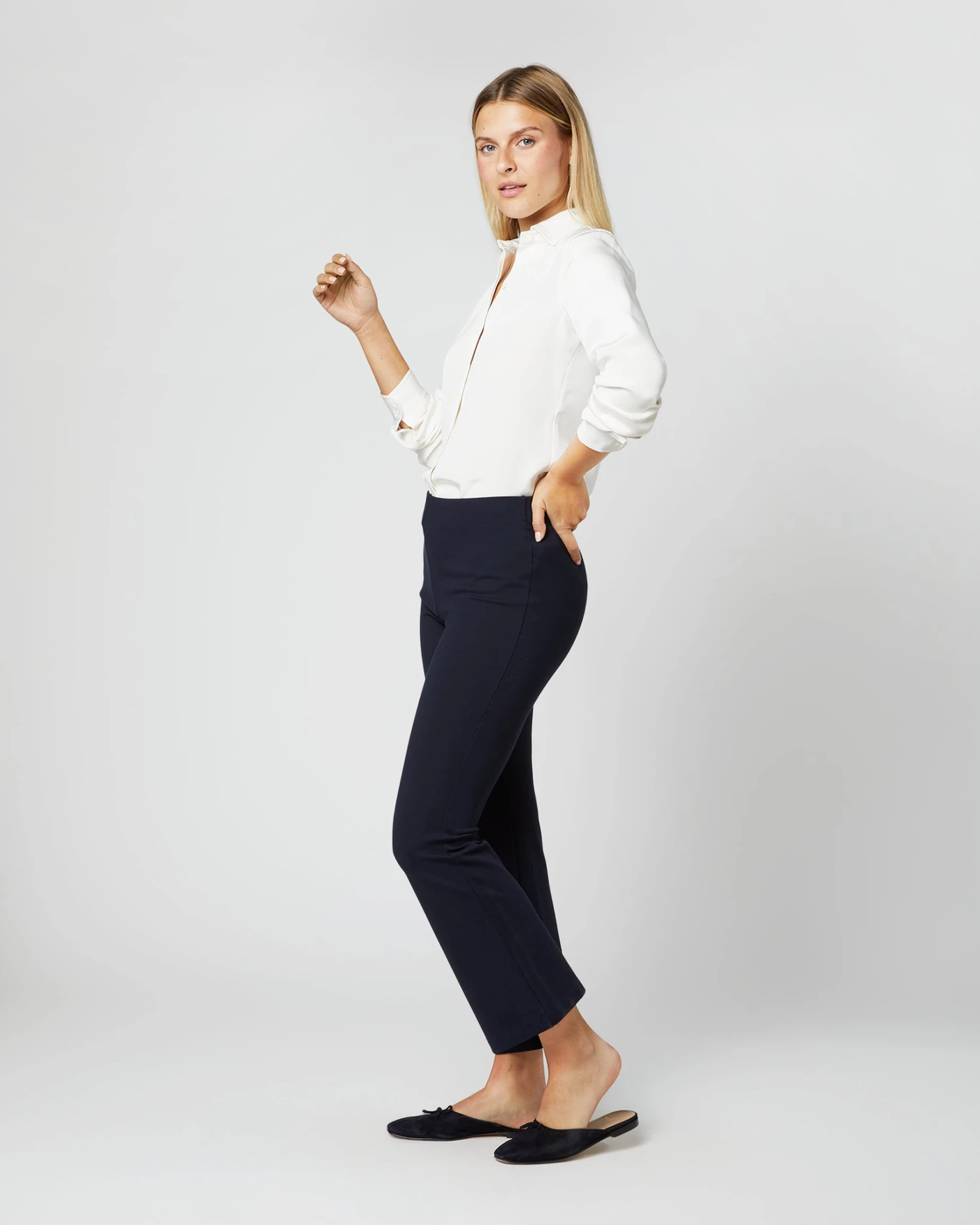 Icon Blouse In Ivory Silk Crepe De Chine 6 Icon Blouse In Ivory Silk Crepe De Chine - Image 4