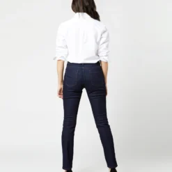 Straight Leg 5-Pocket Jean In Indigo Stretch Denim -Chicorya Sales S30765 1932