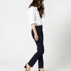 Straight Leg 5-Pocket Jean In Indigo Stretch Denim -Chicorya Sales S30765 1954