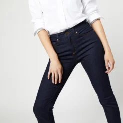 Straight Leg 5-Pocket Jean In Indigo Stretch Denim -Chicorya Sales S30765 1968