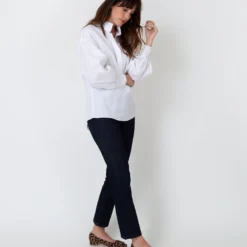 Anaya Popover Shirt In White Poplin 15 Anaya Popover Shirt In White Poplin -Chicorya Sales S36446 6