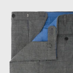 Dress Trouser In Mid-Grey High-Twist 7 Dress Trouser In Mid-Grey High-Twist -Chicorya Sales S38454 3