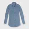 Boyfriend Shirt In Indigo Cotolino Chambray -Chicorya Sales S4131 1