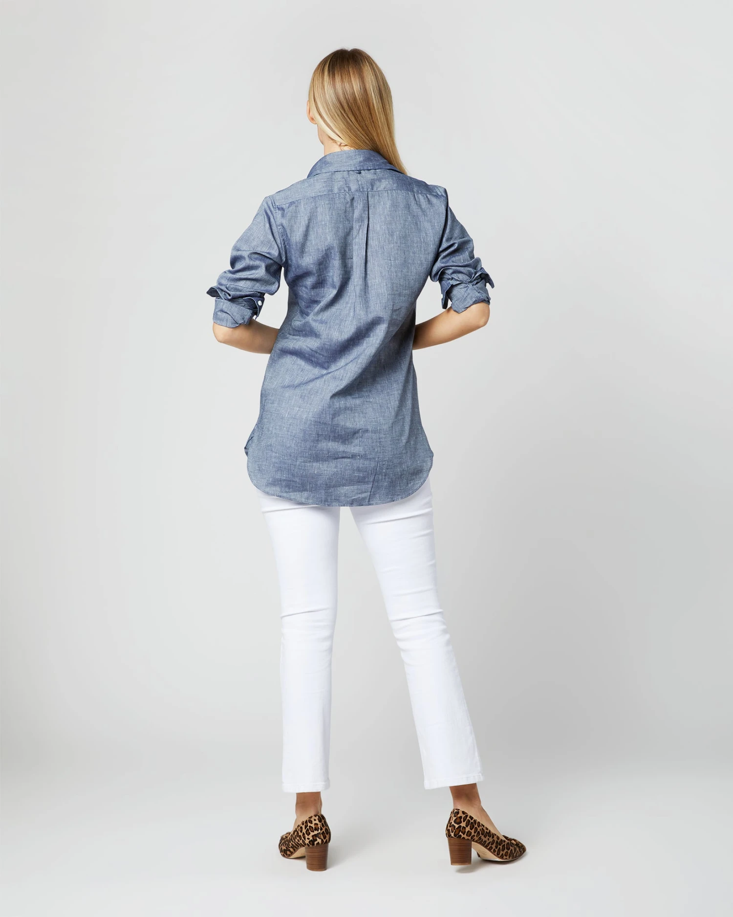 Boyfriend Shirt In Indigo Cotolino Chambray 6 Boyfriend Shirt In Indigo Cotolino Chambray - Image 4