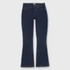 Flare Cropped 5-Pocket Jean In Indigo Stretch Denim -Chicorya Sales S42279 1