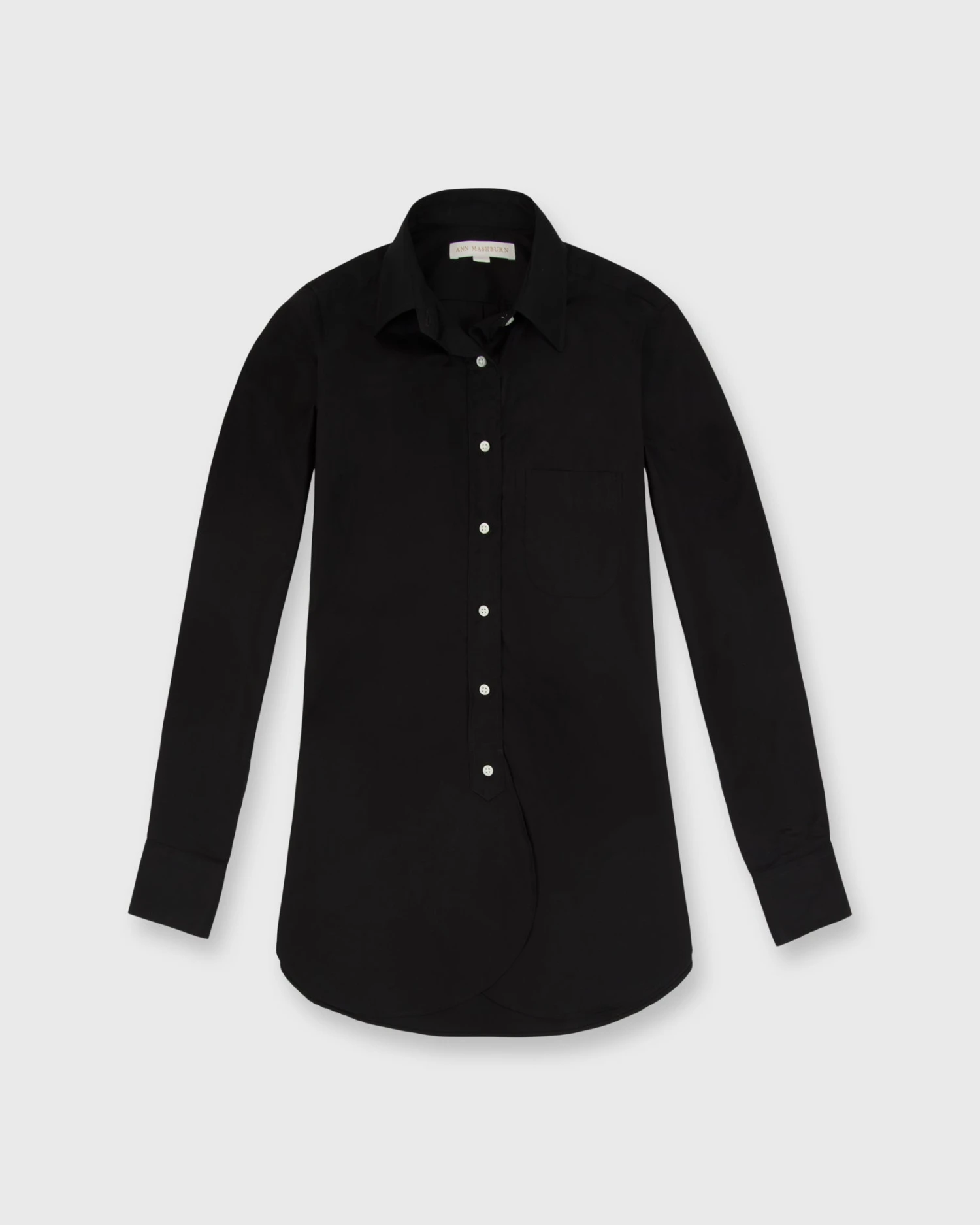 Boyfriend Shirt In Black Poplin 3 Boyfriend Shirt In Black Poplin