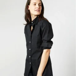 Boyfriend Shirt In Black Poplin 16 Boyfriend Shirt In Black Poplin -Chicorya Sales S4660 1726