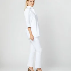 Designer Tunic In White Roxford -Chicorya Sales S4669 308