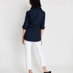 Designer Tunic In Navy Poplin 11 Designer Tunic In Navy Poplin -Chicorya Sales S4672 4