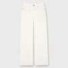 Wide-Leg Cropped 5-Pocket Jean In Natural Stretch Denim -Chicorya Sales S55968 1