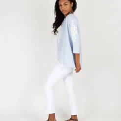 Calypso Shirt In Blue/White Stripe -Chicorya Sales S56870 3