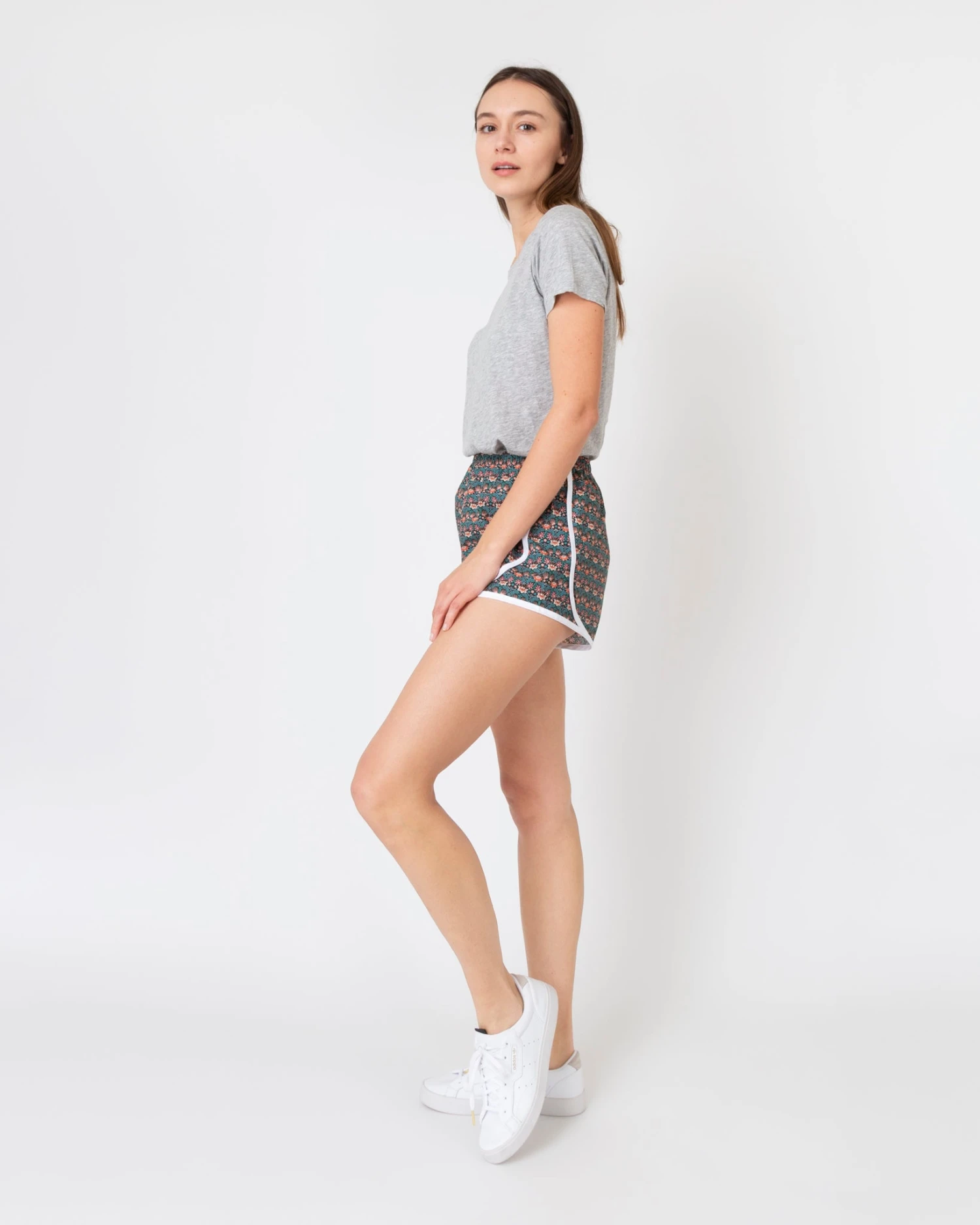 Track Short In Green Mallow Liberty Fabric 5 Track Short In Green Mallow Liberty Fabric - Image 3