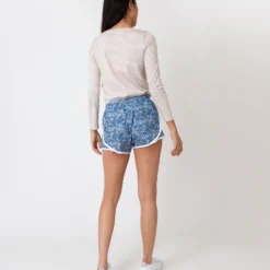 Track Short In Blue Virginia Meadow Liberty Fabric -Chicorya Sales S57375 4