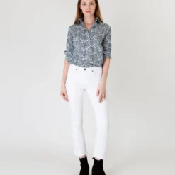 Tomboy Popover Shirt In Blue Multi June's Meadow Liberty Fabric 14 Tomboy Popover Shirt In Blue Multi June's Meadow Liberty Fabric -Chicorya Sales S57988 5