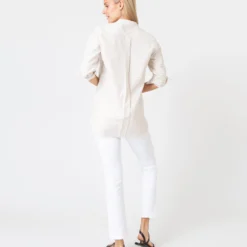 Nyala Shirt In Taupe Horizontal Stripe Seersucker 12 Nyala Shirt In Taupe Horizontal Stripe Seersucker -Chicorya Sales S60581 4