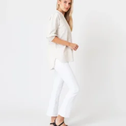 Nyala Shirt In Taupe Horizontal Stripe Seersucker 13 Nyala Shirt In Taupe Horizontal Stripe Seersucker -Chicorya Sales S60581 5