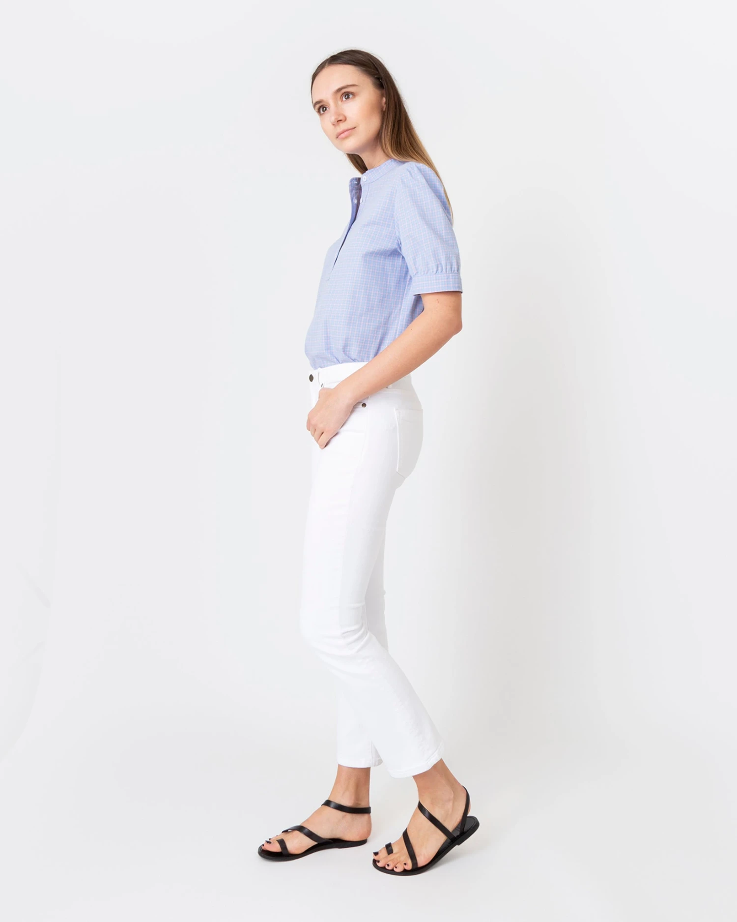 A.P.C. Ilna Blouse In Light Blue 6 A.P.C. Ilna Blouse In Light Blue - Image 4