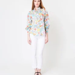 Anaya Popover Shirt In Multi Mary Liberty Fabric -Chicorya Sales S62091 2