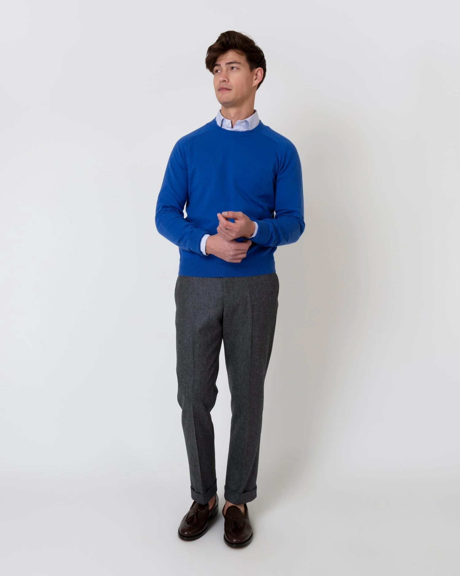 Dress Trouser In Mid-Grey Flannel 4 Dress Trouser In Mid-Grey Flannel - Image 2