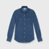 Western Shirt In 1-Year Indigo Denim -Chicorya Sales S64836 1