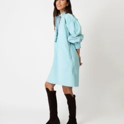 Adaline Dress In Skyline Stretch Cord -Chicorya Sales S64883 2