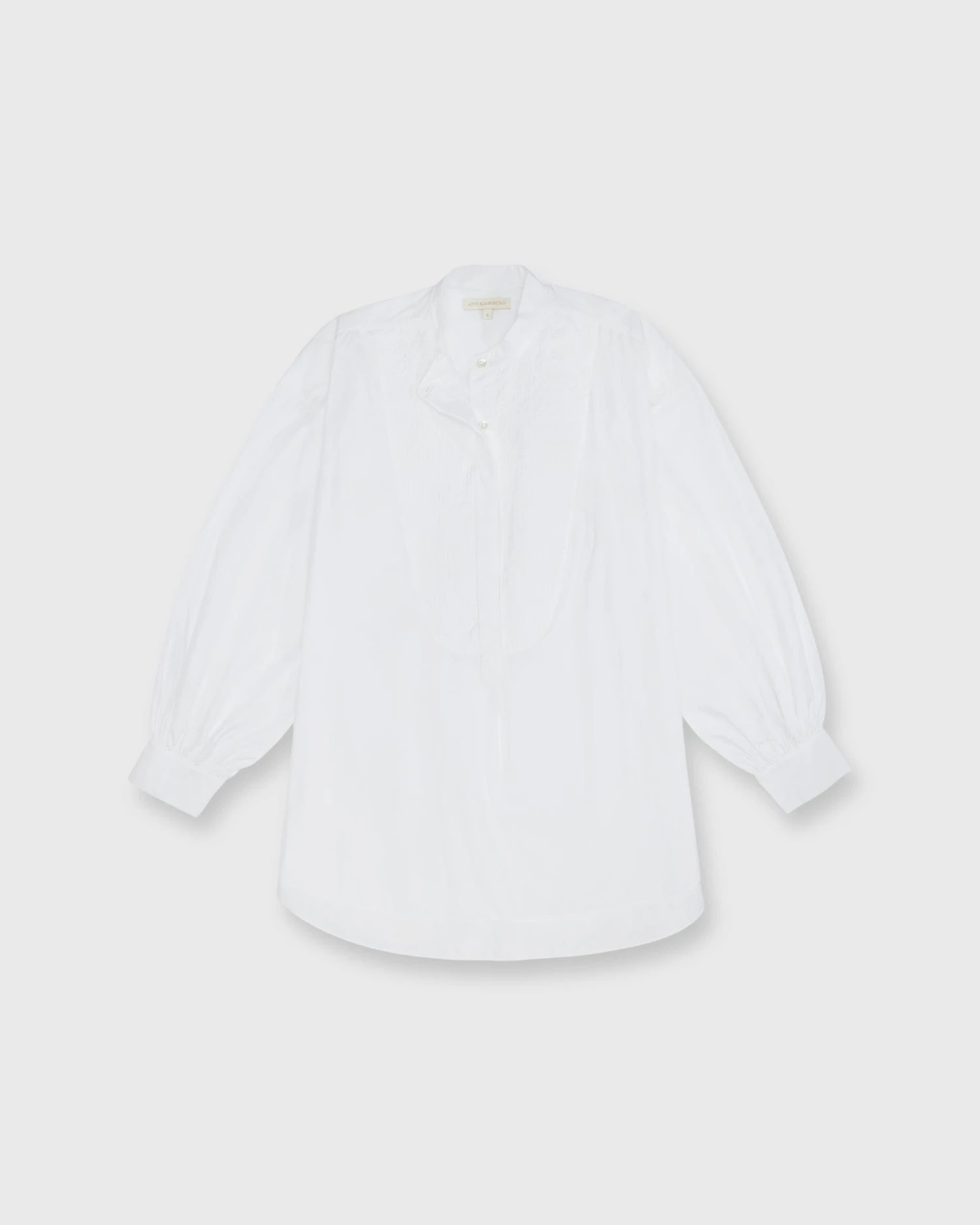 Indira Bib-Front Tunic In White Poplin 3 Indira Bib-Front Tunic In White Poplin