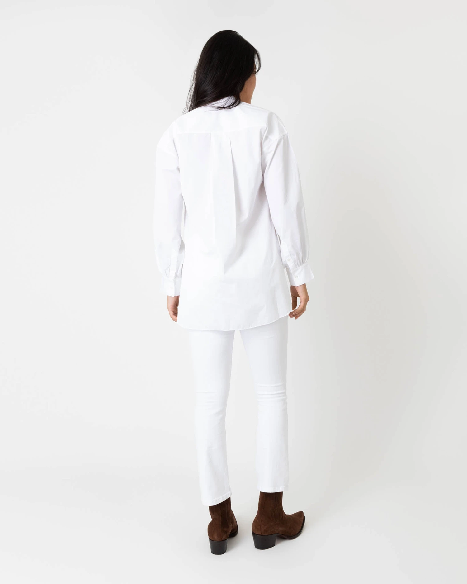 Indira Bib-Front Tunic In White Poplin 8 Indira Bib-Front Tunic In White Poplin - Image 6