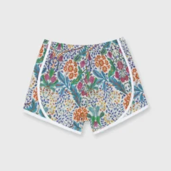 Track Short In Ivory Multi Elm House Liberty Fabric