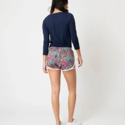 Track Short In Navy Multi Elm House Liberty Fabric -Chicorya Sales S66249 4