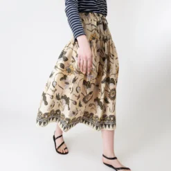 ULLA JOHNSON Ianna Skirt In Lemonbalm -Chicorya Sales S66467 4