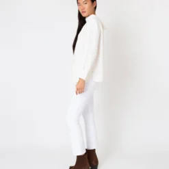 Colette Tie-Neck Blouse In Ivory Silk Crepe De Chine -Chicorya Sales S67270 3