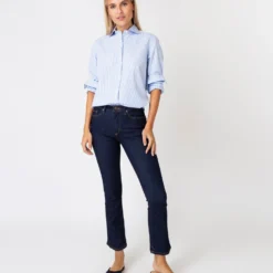 Understudy Shirt In Sky Bengal Stripe Poplin 16 Understudy Shirt In Sky Bengal Stripe Poplin -Chicorya Sales S67282 7