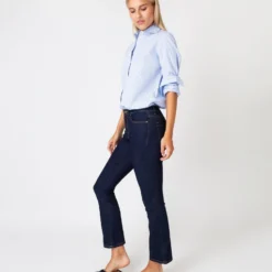 Understudy Shirt In Sky Bengal Stripe Poplin 17 Understudy Shirt In Sky Bengal Stripe Poplin -Chicorya Sales S67282 8