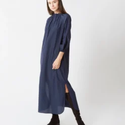 Popover Kamille Dress In Navy Habotai 21 Popover Kamille Dress In Navy Habotai -Chicorya Sales S67289 3