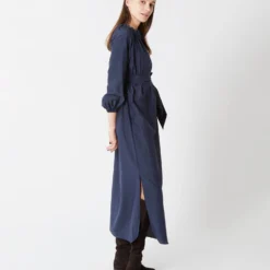 Popover Kamille Dress In Navy Habotai 14 Popover Kamille Dress In Navy Habotai -Chicorya Sales S67289 6