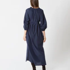 Popover Kamille Dress In Navy Habotai 15 Popover Kamille Dress In Navy Habotai -Chicorya Sales S67289 7
