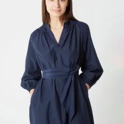 Popover Kamille Dress In Navy Habotai 17 Popover Kamille Dress In Navy Habotai -Chicorya Sales S67289 9