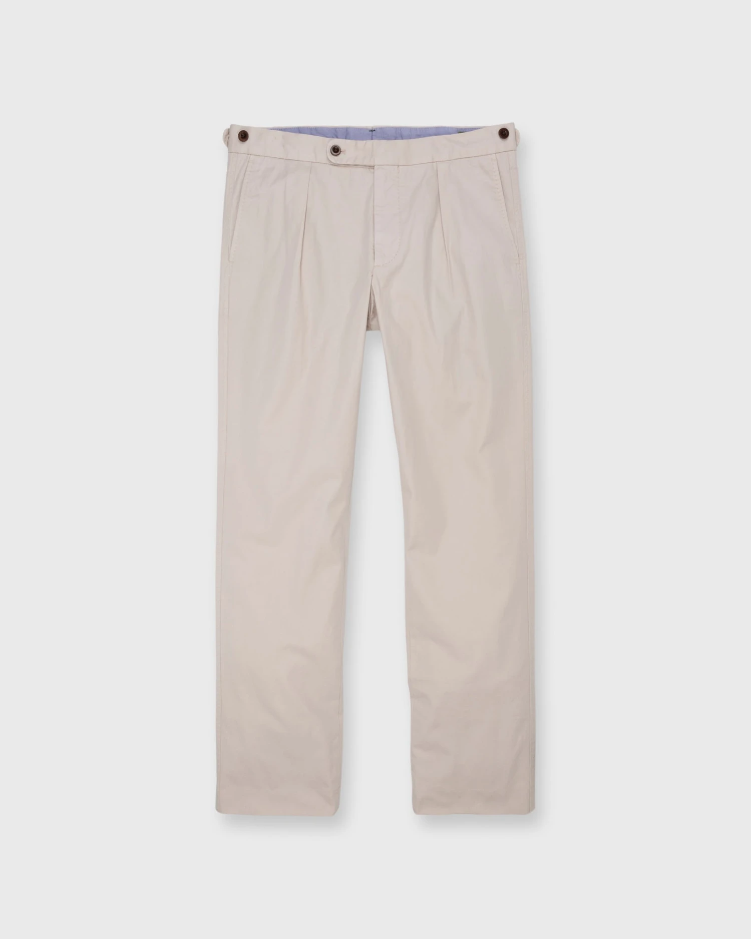 Garment-Dyed Pleated Sport Trouser In Stone Lightweight Twill 3 Garment-Dyed Pleated Sport Trouser In Stone Lightweight Twill