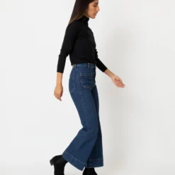 St Monica Cropped Jean In Vintage 95 -Chicorya Sales S69257 4