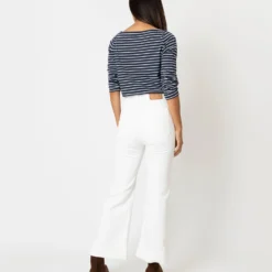 St Monica Cropped Jean In Natural White -Chicorya Sales S69258 2