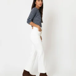 St Monica Cropped Jean In Natural White -Chicorya Sales S69258 3