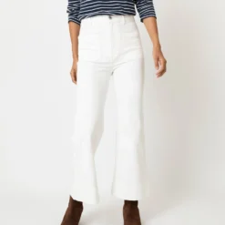 St Monica Cropped Jean In Natural White -Chicorya Sales S69258 4