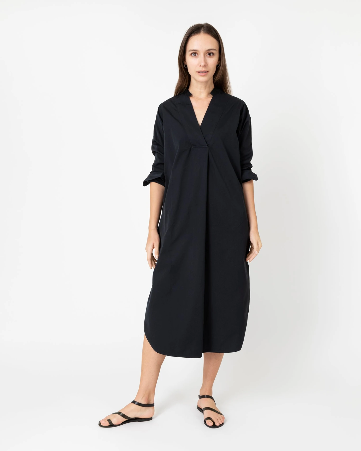 Nyala Dress In Black Poplin 3 Nyala Dress In Black Poplin