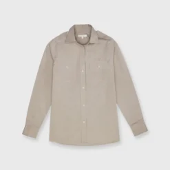 Safari Shirt In Taupe Poplin